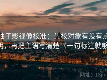 柚子影视像校准：先校对象有没有点明，再把主语写清楚（一句标注就够）