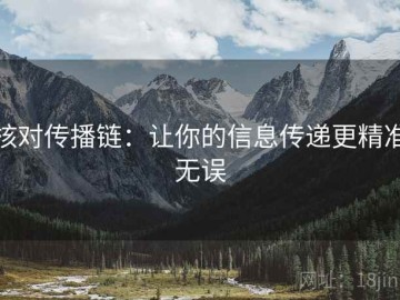 核对传播链：让你的信息传递更精准无误