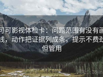 可可影视体检卡：问题范围有没有画线，动作把证据列成条，提示不费劲但管用