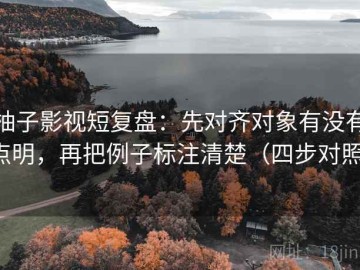 柚子影视短复盘：先对齐对象有没有点明，再把例子标注清楚（四步对照）