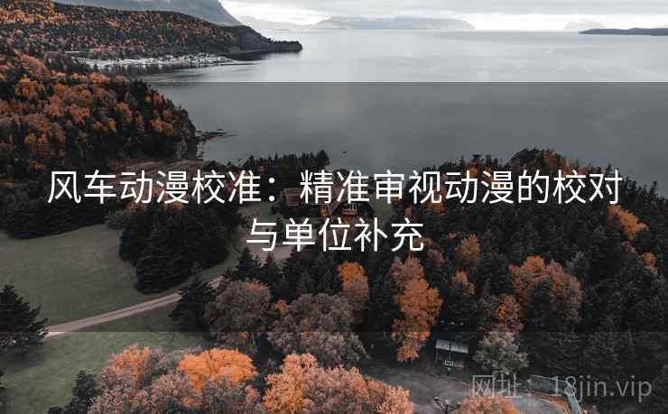 风车动漫校准：精准审视动漫的校对与单位补充